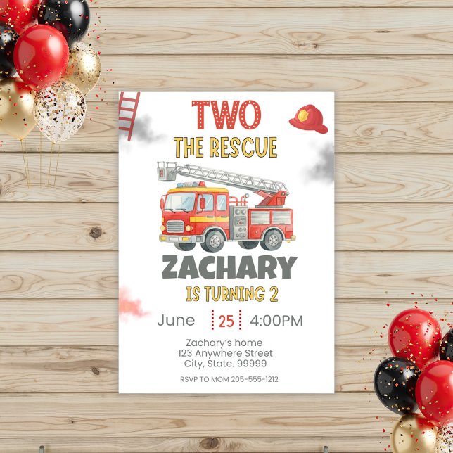 Invitación al 2do cumpleaños de Two the Rescue con (Subido por el creador)