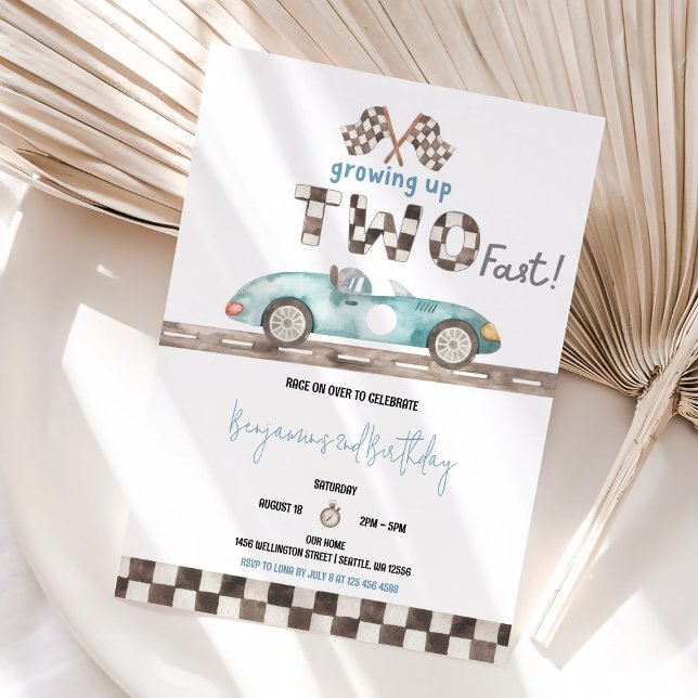 Invitación al 2do Cumpleaños del Auto de Carreras (Subido por el creador)