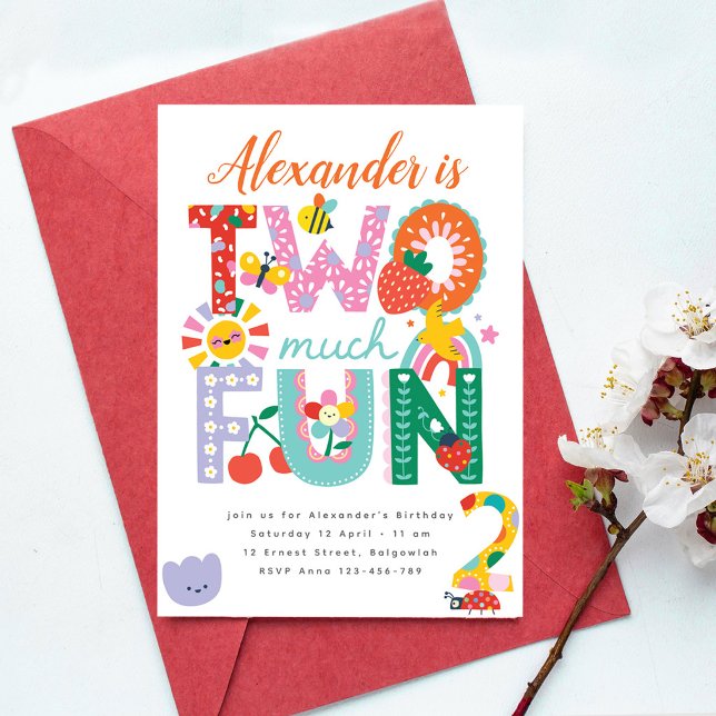 Invitación al 2do cumpleaños, Primavera Colorida,  (Subido por el creador)