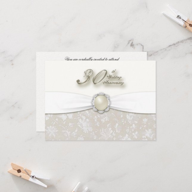 Invitación al 30º Aniversario de Boda (Anverso/Reverso In Situ)