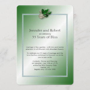 Invitación al 35º Aniversario de Boda de Jade Swan