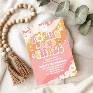 Invitación al 3er Cumpleaños de Groovy Daisy