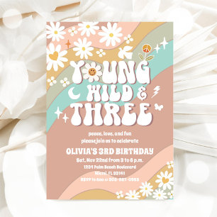Invitación al 3er Cumpleaños de Groovy Daisy