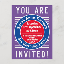 Invitación al 4º cumpleaños del niño