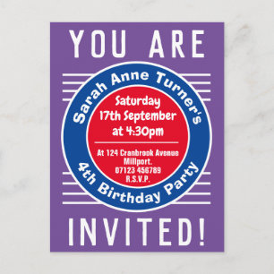 Invitación al 4º cumpleaños del niño