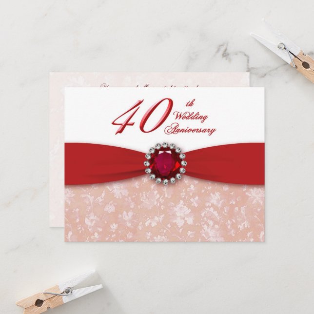 Invitación al 40º Aniversario de Boda de Damasco (Anverso/Reverso In Situ)