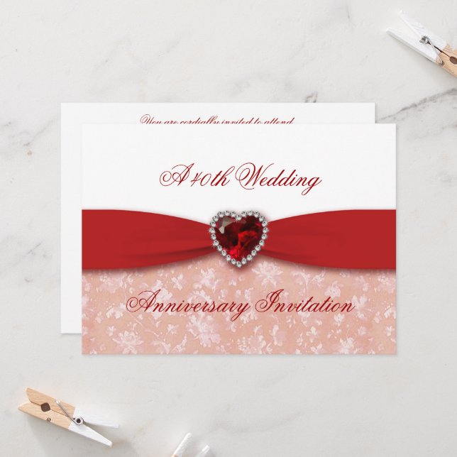 Invitación al 40º Aniversario de Boda de Damasco (Anverso/Reverso In Situ)