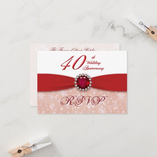 Invitación al 40º Aniversario de Boda de Damasco (Anverso/Reverso In Situ)