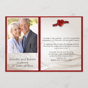 Invitación al 40º Aniversario de Boda de Ruby Hear