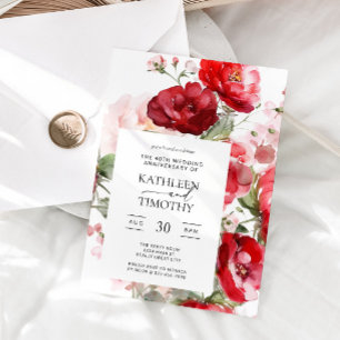 Invitación al 40º aniversario de Floral Boda