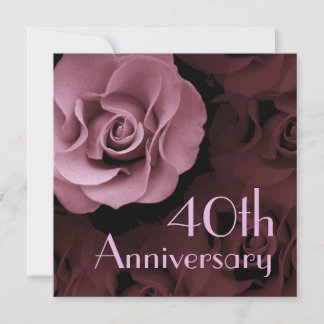 Invitación al 40º aniversario - PINK Rose