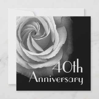 Invitación al 40º aniversario - Rosa BLANCA