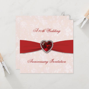 Invitación al 40° aniversario del Boda de Damask s