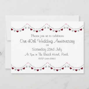 Invitación al 40° Aniversario del Boda de Ruby