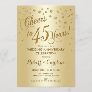 Invitación al 45º Aniversario de Boda en Dorado