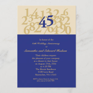 Invitación al 45º Aniversario de Bodas de Zafiro