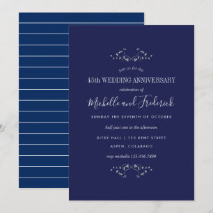 invitación al 45º aniversario de bodas de zafiro