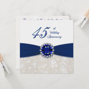 Invitación al 45º aniversario del Boda de Damask