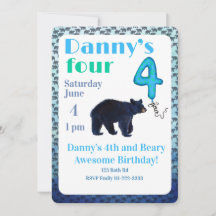 Invitación al 4to Cumpleaños de Beary Increíble