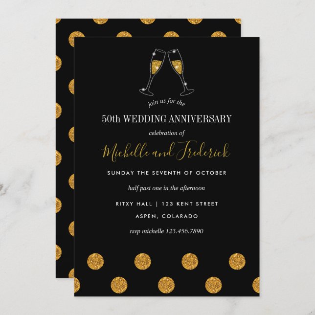 Invitación al 50º Aniversario de Bodas de Oro (Anverso / Reverso)