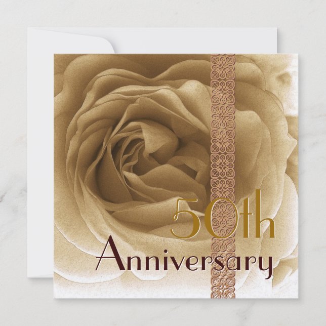Invitación al 50º aniversario - Rosa ORO (Anverso)
