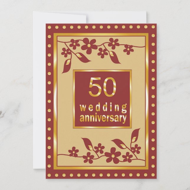 Invitación al 50° Aniversario Boda de Oro (Anverso)