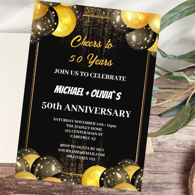 Invitación al 50 aniversario de Black and Gold Mod (Subido por el creador)