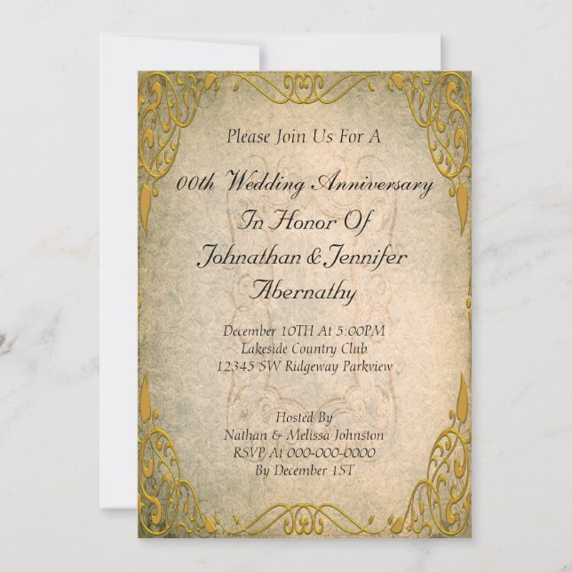 Invitación al 50 Aniversario de Boda (Anverso)