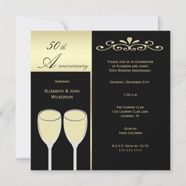 Invitación al 50 Aniversario de Boda (Anverso)