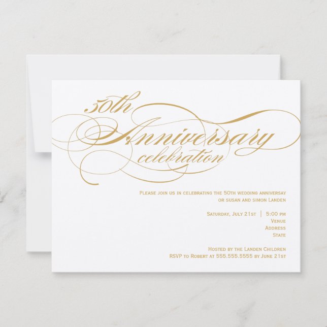 Invitación al 50 Aniversario de Boda (Anverso)