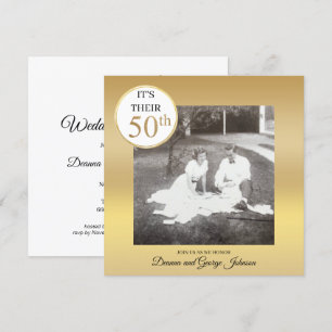 Invitación al 50° aniversario de Boda con foto de