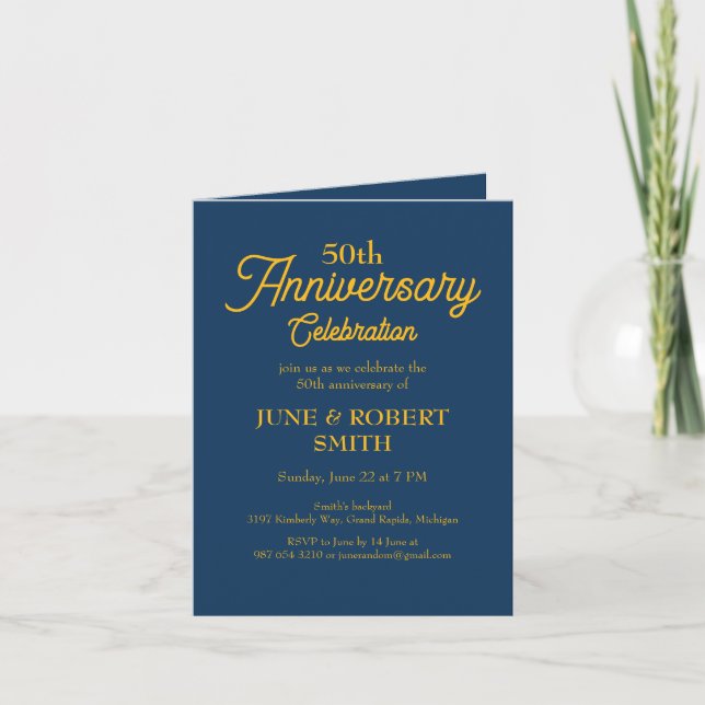 Invitación al 50° aniversario de la boda (Anverso)