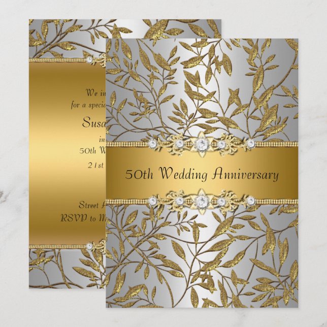 Invitación al 50 aniversario de la Hoja de Oro de  (Anverso / Reverso)