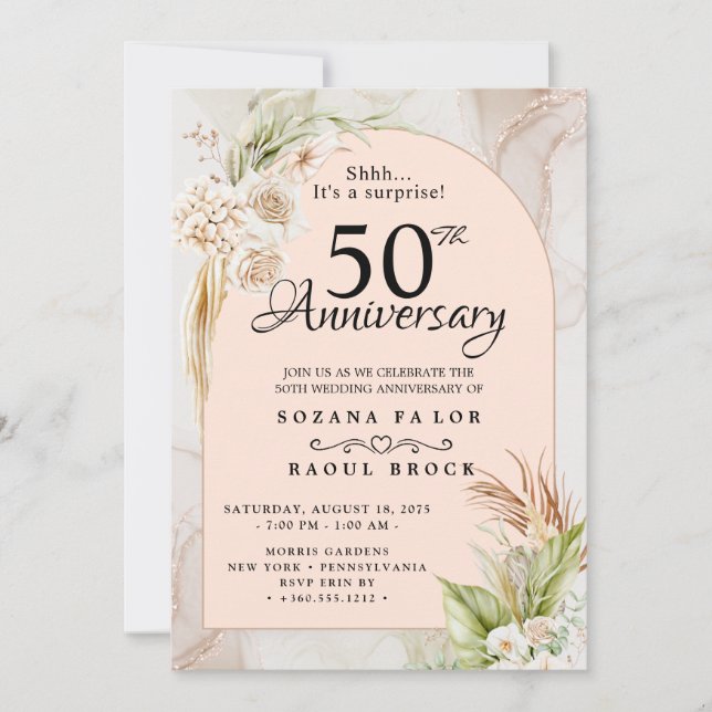 Invitación al 50° Aniversario de la Sorpresa (Anverso)