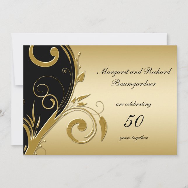 Invitación al 50° Aniversario del Boda de la Vinta (Anverso)
