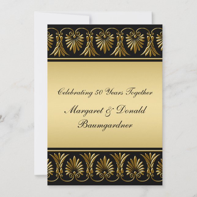Invitación al 50° Aniversario del Boda de la Vinta (Anverso)
