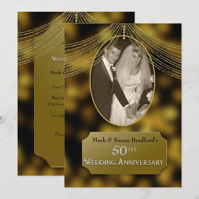 Invitación al 50° Aniversario del Boda de Oro, fot (Anverso / Reverso)