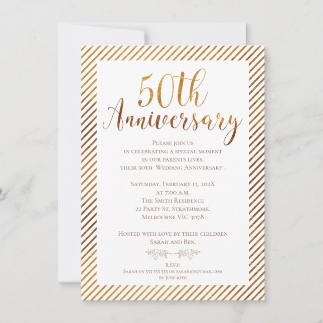 Invitación al 50° aniversario del Relieve metaliza (Anverso)
