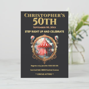 Invitación al 50 cumpleaños del Vintage Circus