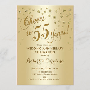 Invitación al 55º Aniversario de Boda en Dorado
