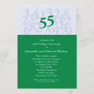 Invitación al 55º Aniversario de Bodas de Esmerald