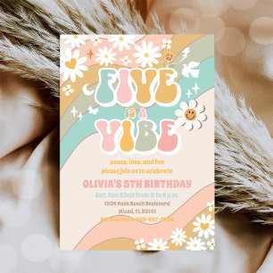 Invitación al 5to Cumpleaños de Retro Daisy