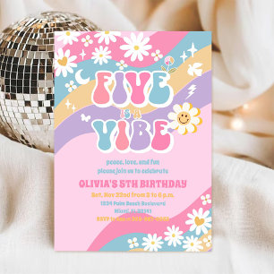 Invitación al 5to Cumpleaños de Retro Daisy