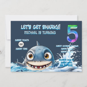 Invitación al 5to Cumpleaños de Shark   Vamos a se