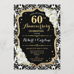 Invitación al 60º aniversario - Oro Blanco Negro