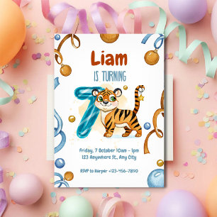 Invitación al 7º Cumpleaños del Tigre Salvaje y Li