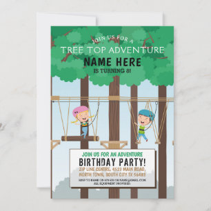 Invitación al aire libre de Tree Top Birthday Adve