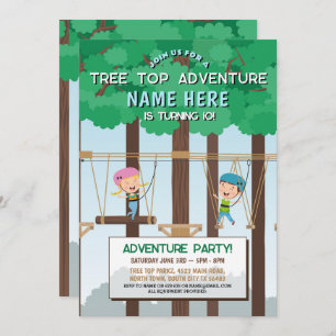 Invitación al aire libre de Tree Top Birthday Adve