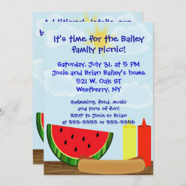 Invitación al aire libre del Cookout - bilateral