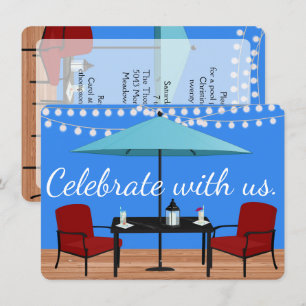 Invitación al aire libre del fiesta de casa